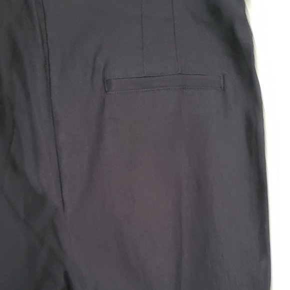 Tribal Navy Blue Bootleg Split Hem Pull On Dress Pants - Picture 6 of 10